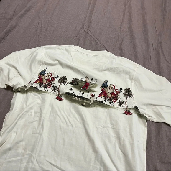 Clearwater Outfitters Premium Cotton Short Sleeve Santa Golf Holiday Tee Size XL - Picture 2 of 8
